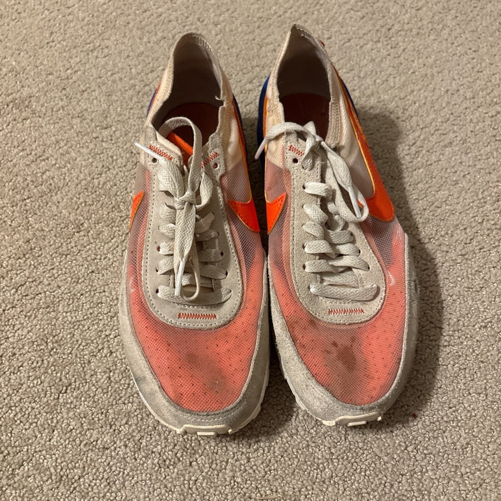 Nike Women's Sneakers in cream and Orange